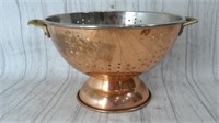 Vintage 9" Copper & Brass Colander Strainer
