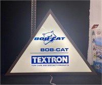 Vintage Bobcat Textron Lighted Advertising Sign