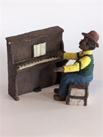 VTG RESIN AFRICAN AMERICANO PIANO PLAYER WITH