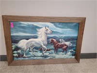 46x30 Wood Framed Horse Print