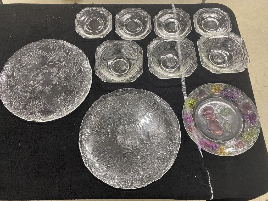 Group of Vintage Glass Plates