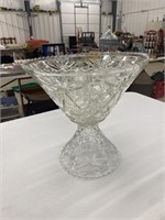 Vintage Punch Bowl on Stand w/ Cups