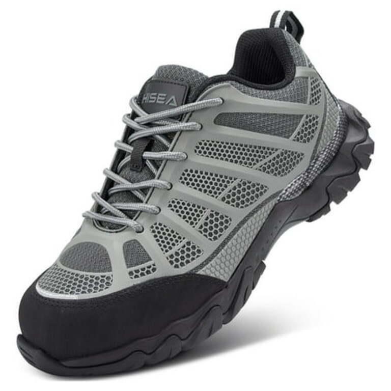 9  Sz 9 HISEA Men's Work Shoes  Breathable Steel T