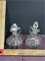 Glass cruet bottle lot