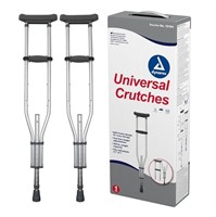Dynarex Aluminum Universal Crutch  4'7-6'7  Push-B