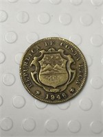 1946 coin Costa Rica 25 centimos