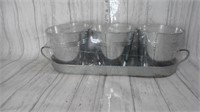 New Galvanized Herb Planters with Tray