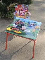 COOL VTG MICKEY MOUSE CHAIR AND TABLE FOR THE