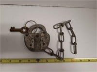 Antique Pennsylvania Railroad PRR Lock with Key