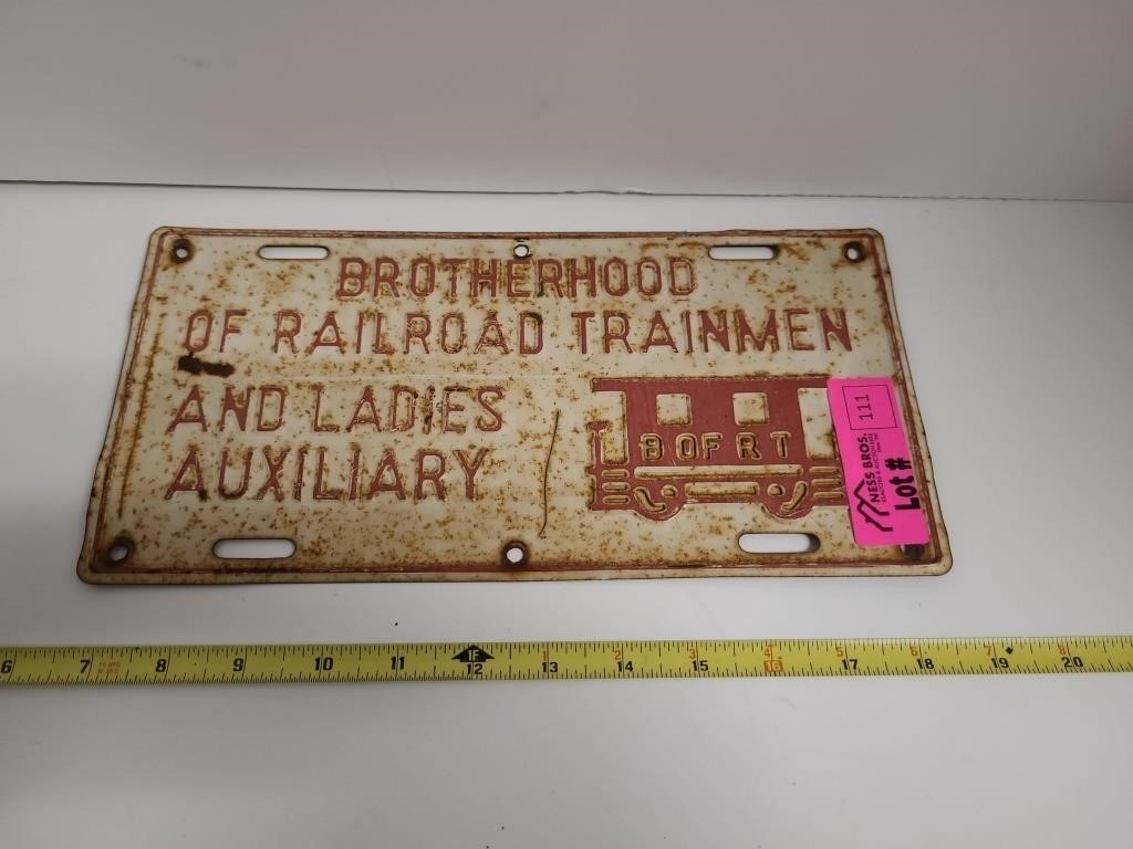 Brotherhood of Railroad Trainman License Plate
