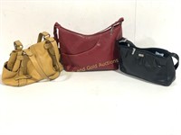 3 Leather Handbags; Maxx, Stone Mountain