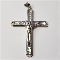 $200 Silver CZ Cross Pendant
