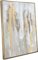 Gold Abstract Wall Art  Gold Foil  23.6x31.5 Ready