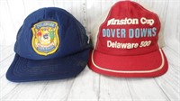 (2) Vintage Delaware Hats - State Police & Winston