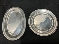 (2) Small Sterling Plates - Oval Marked Towle 570