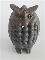 UNIQUE AND RARE VTG CAST IRON OWL-VERY OLD