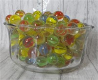 Glass Bowl of Marbles - Unknown Type