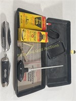 (2) Pocket Knives & Gun Cleaning Kit