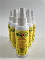 (6) New BugX30 Insect Repellent 4 oz Spray Bottles