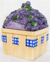 Blackberry Basket Cookie Jar 9"