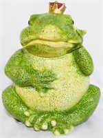 Frog Prince Cookie Jar by Lotus 11.5"