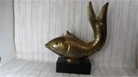Large Brass Fish Sculpture - Heavy