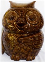 USA Pottery vintag owl cookie jar, 10.5"
