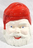 Santa head cookie jar, 12 x 8