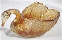 Imperial Marigold open swan, 9.5 x 6.25