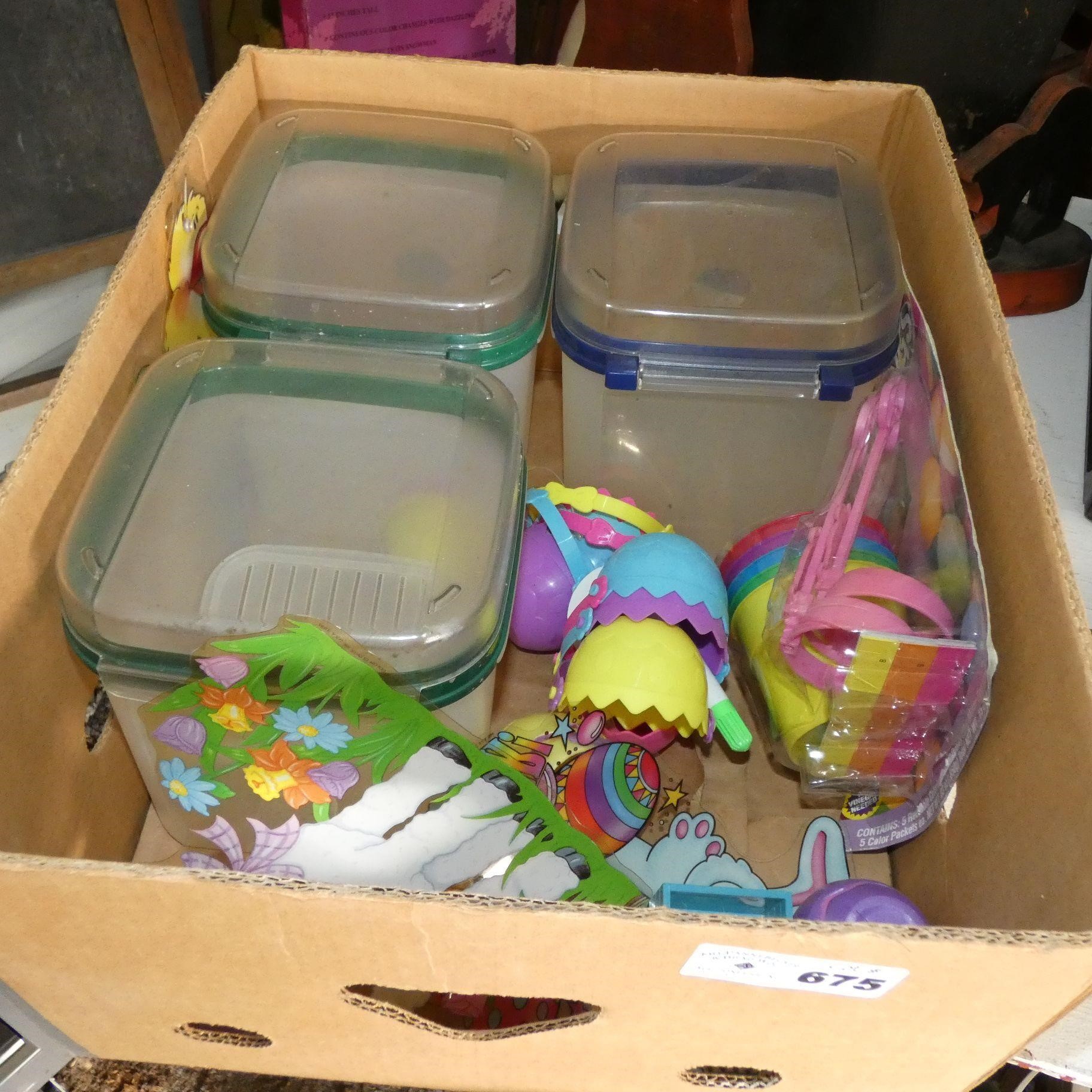 Plastic Storage Food Containers & Easter D?cor