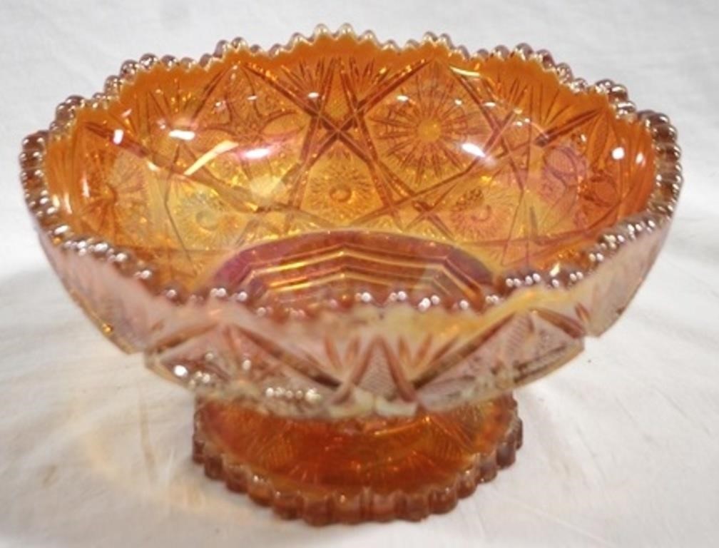 Imperial Marigold carnival glass bowl