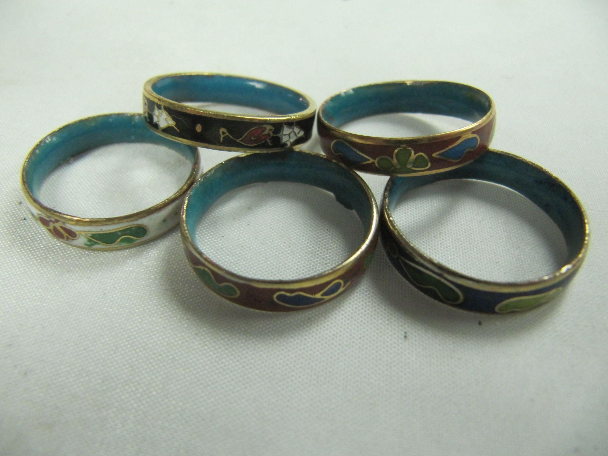CLOISONNE TYPE RINGS