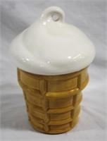 Ice Cream Cone cookie jar, 10 x 6.5
