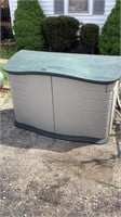 Rubbermaid Portable Outdoor Split Lid Resin Shed