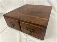 Old Wood Card Catalog Drawers -Dove Tailed Corners