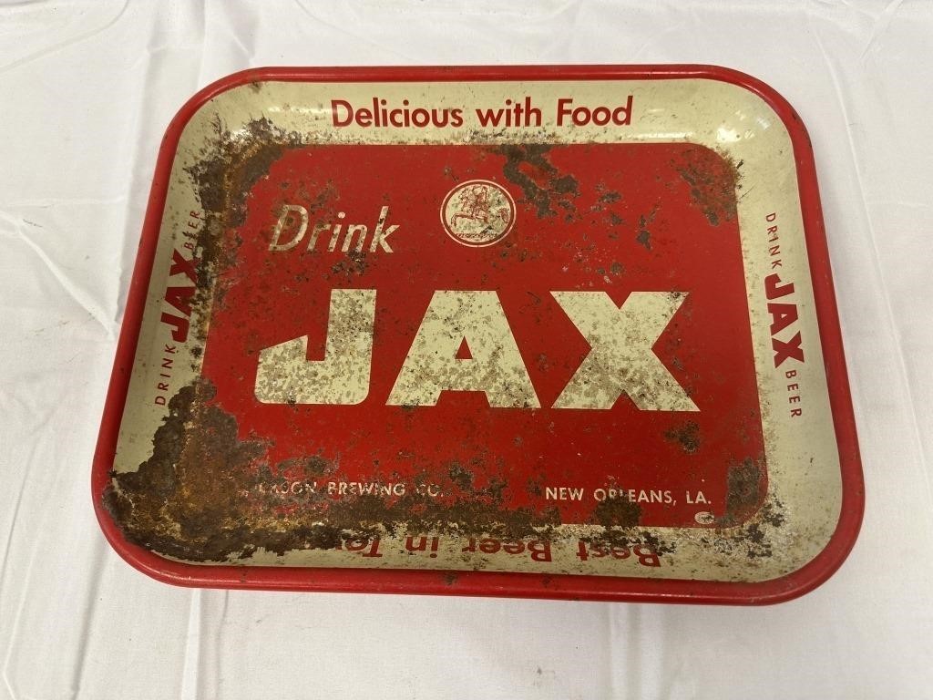 Vtg. JAX Beer Metal Serving Tray