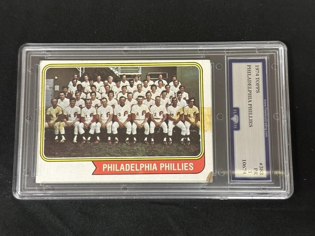 Graded 1974 Phillies Topps Team  Baseball Card