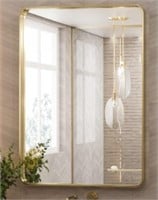 Tetote Gold Framed Mirror For Bathroom, 22x30