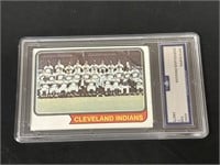Graded 1974 Indians Topps Team  Baseball Card