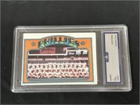 Graded 1972 Phillies Topps Team Baseball Card