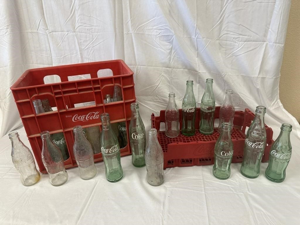 Collectible Coca-Cola Bottles & Plastic Crates