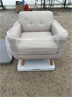 Beige Arm Chair  34 by 33 by 32