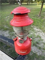 Vintage Red Coleman Enamel Lantern-Dtd 1950