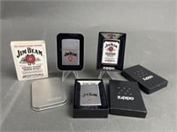 Jim Beam Zippo Lighters w/Boxes