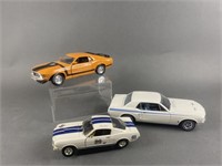 3 Mustang Die Cast Cars