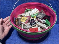 Nice Collection of Matches (dozens) in red basket