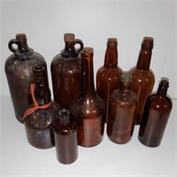 Old Fashion Brown Bottles/Jugs