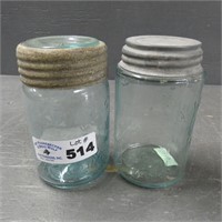 Early Dated Mason Jar & Early Glassboro Jar