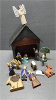 Hand Made Wooden Nativity Set