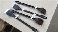 Set Of 4 Bbq Grill Brushes